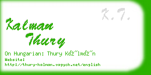 kalman thury business card